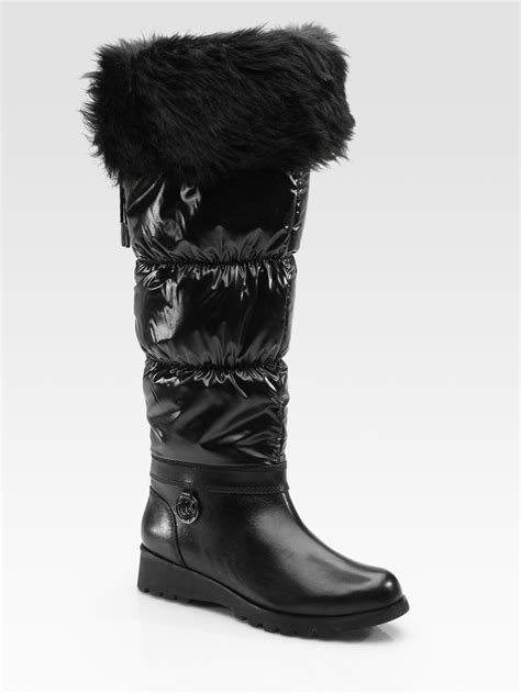 michael kors brandy bootie black|Michael Kors snow boots.